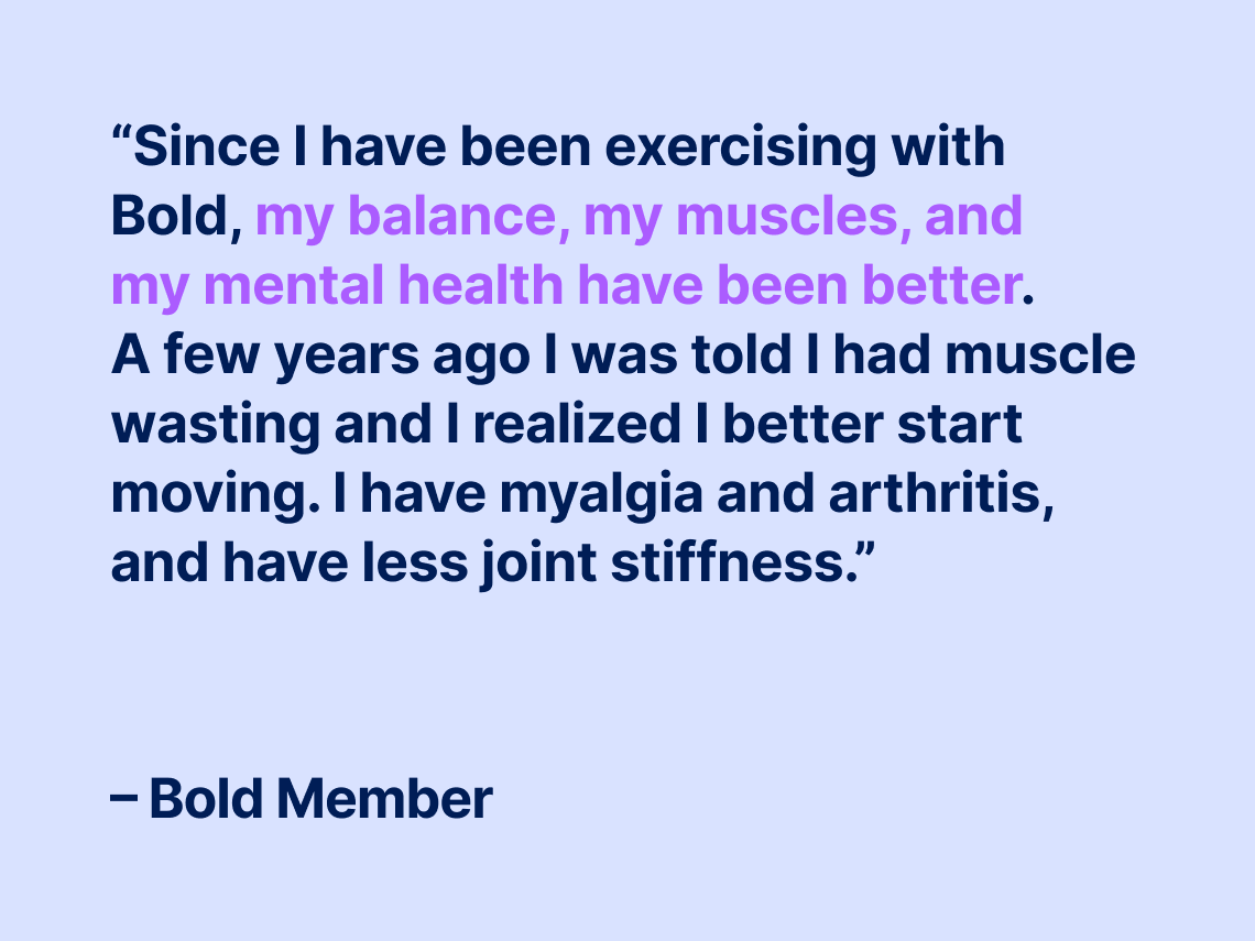 Bold member on MSK program impact